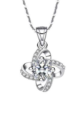 今日正品银项链女锁吊坠