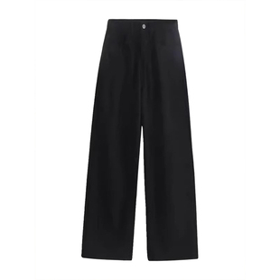 300斤大码女装胖mm高腰窄版直筒牛仔裤黑色弹力显瘦不贴腿裤子女