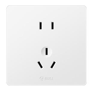 公牛开关插座面板官方正品家用带开关五孔16a空调孔插座g12米绒白