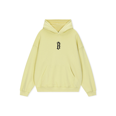 BONELESS基础印花连帽卫衣情侣帽