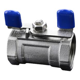 304不锈钢蝶型蝴蝶柄一片式内螺纹球阀4分蝶型手柄开关阀门dn15