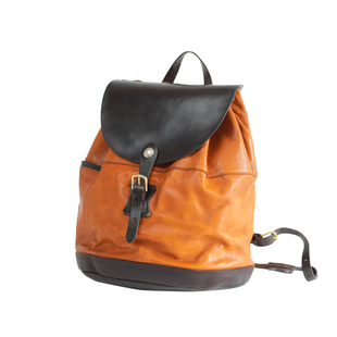 牛爷 美式复古伞兵棕色牛皮拼色双肩包男士休闲大号经典休闲包