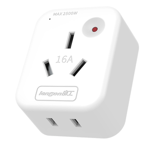 良工转换插头10a转16a家用空调热水器多用电源转换器插座过载保护