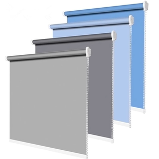 卷帘窗帘遮光2026新款免打孔遮阳帘卫生间防水手拉卷式办公室升降