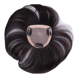 真发假发女头顶假发片手织补发片隐形无痕递针假发顶遮盖白头发直