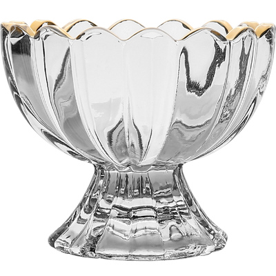 金边玻璃雪糕杯甜品店冰激凌杯