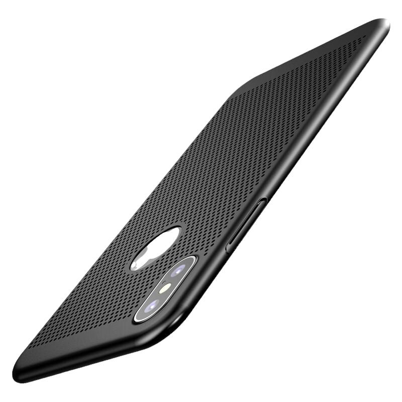 适用苹果X游戏散热透气xr保护壳iPhone16夏天网壳13pro磨砂硬手机套创意12防摔超薄15夏季降温夏天男士透气冷
