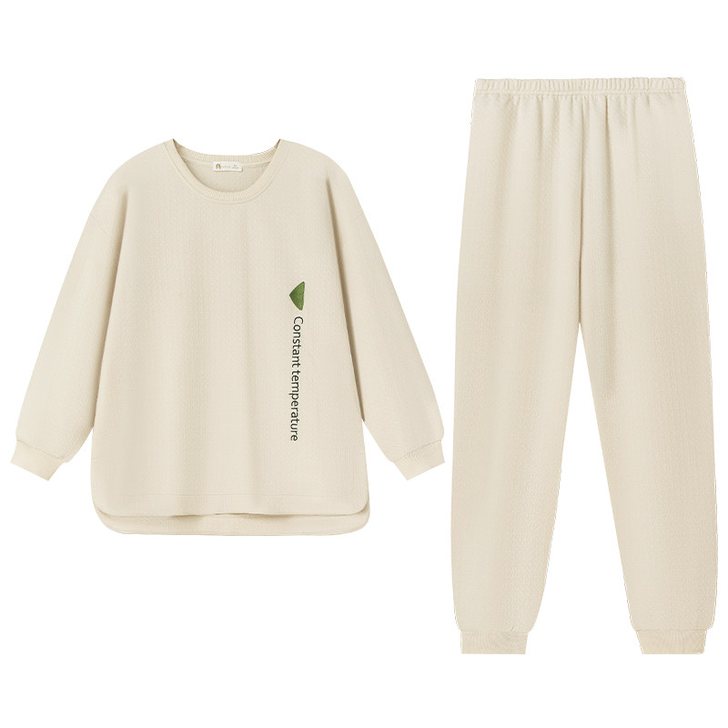 妮狄娅情侣秋纯棉夹层家居服套装