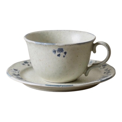 复古青黛系列碗盘杯精致花边