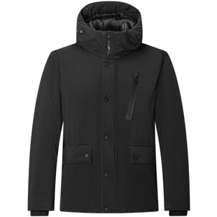 七匹狼男士连帽加厚羽绒服2026冬季新款高端三防外套休闲鸭绒男装