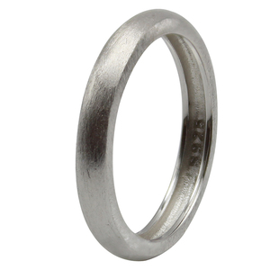 回馈！ #银色丝绸# 通体纯银镀白金不褪色！细版拉丝加厚闭口戒指