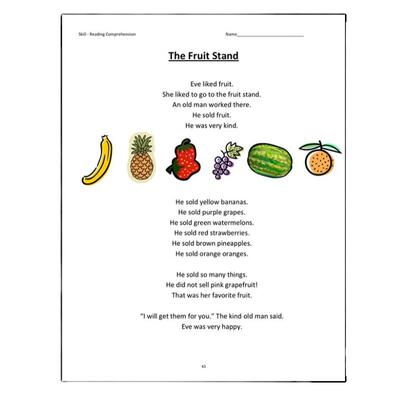 小学英语阅读理解reading练习纸