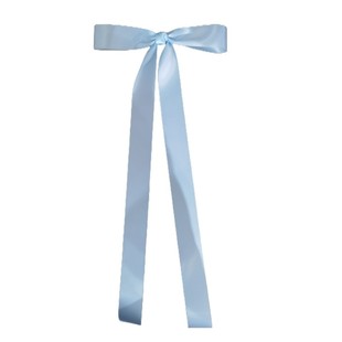 橘子家orange法式蝴蝶结蓝色超长飘带发夹后脑勺顶夹芭蕾风头饰品