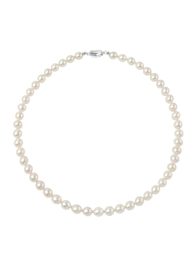 TRK优雅珠宝极光天然淡水珍珠项链女S925银简约大气轻奢颈链送礼