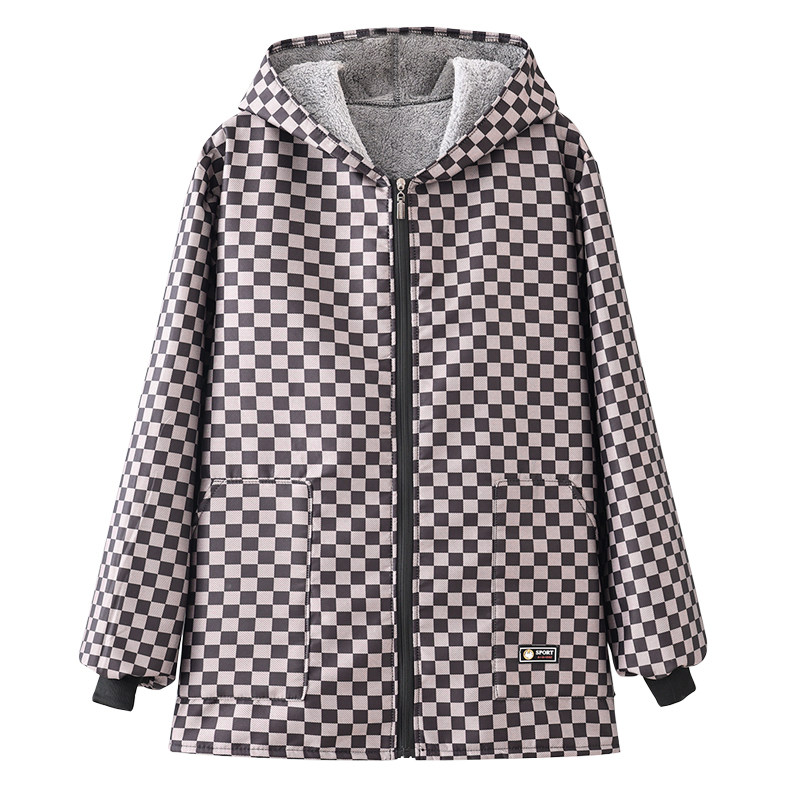 秋冬加绒加厚罩衣男女通用上班外穿工作服围裙防脏保暖厨房正穿衣