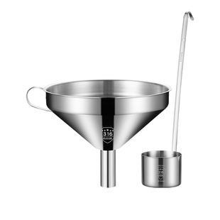 漏斗酒提316不锈钢食品级家用大口径带过滤网舀酒打酒器提子厨房