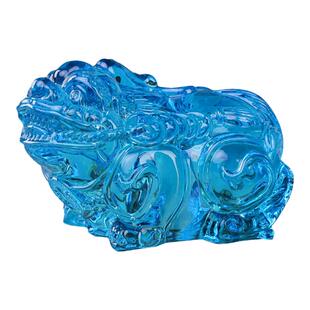黄水晶貔貅摆件一对琉璃皮丘家居客厅装饰工艺品乔迁开店铺业礼品