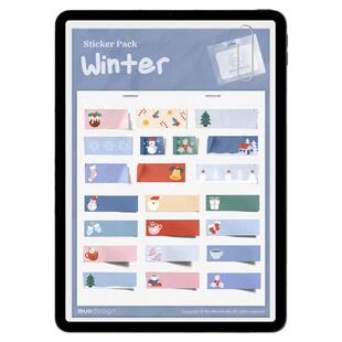 Muo | 电子手帐iPad四季贴纸素材本免抠透明goodnotes notability