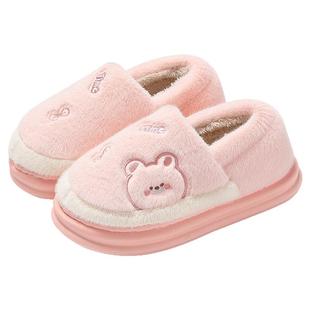 孕妇棉拖鞋女款冬季包跟2025新款室内家居防滑毛绒月子棉鞋女冬天