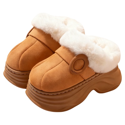 8.0cm厚底棉拖鞋女士冬外穿棉鞋