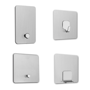 无痕免钉贴不锈钢挂钉钟表挂钩相框画像卡扣式壁挂隐形瓷砖免打孔