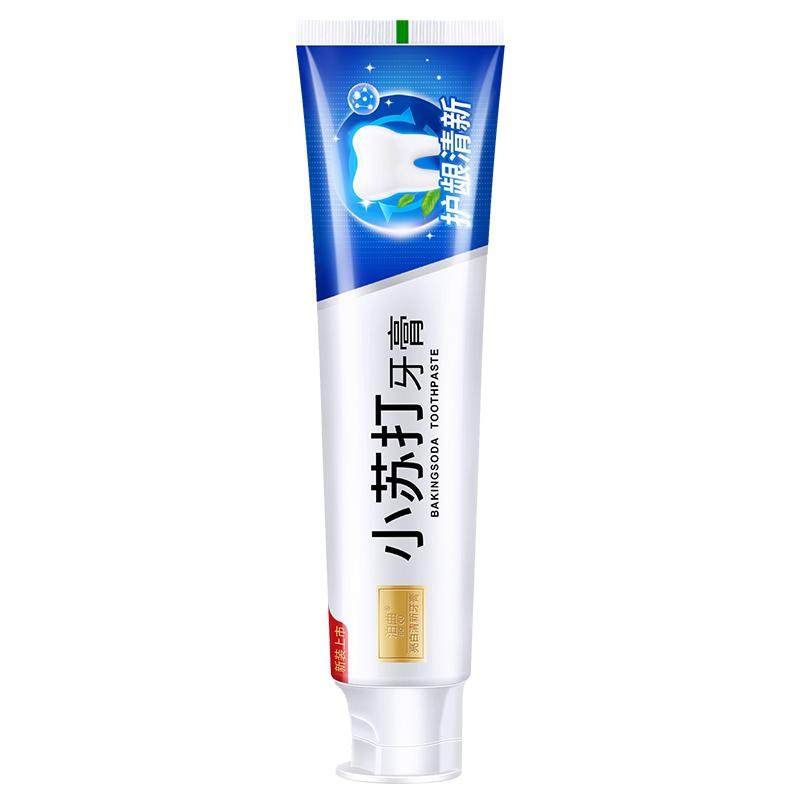 正品小苏打牙膏薄荷味清新口气减轻牙渍成人儿童家庭实惠装180g