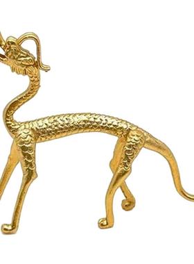 西安文创纪念品赤金走龙铜摆件