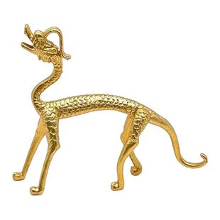 西安文创旅游纪念品博物馆藏唐赤金走龙铜摆件文物复刻小金龙摆件