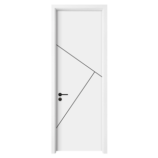 美心木门卧室门现代简约实木内填充环保烤漆法式木门室内门可定制