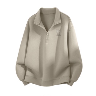 JEEP吉普卫衣男款春季青少年半拉链内搭上衣男休闲宽松男生外套X