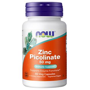 nowfoods吡啶甲酸锌Zinc Picolinate成人补锌片50mg60粒美国诺奥