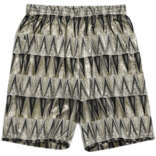 #HPT#NEEDLES 22SS Basketball Short复古图案宽松轻薄休闲短裤