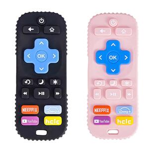 马博士遥控器牙胶婴儿磨牙棒安抚硅胶口欲期玩具可啃咬胶