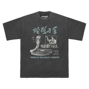 Bad Taste坏品味蛇形刁手成龙经典动作电影纯棉复古水洗短袖男T恤
