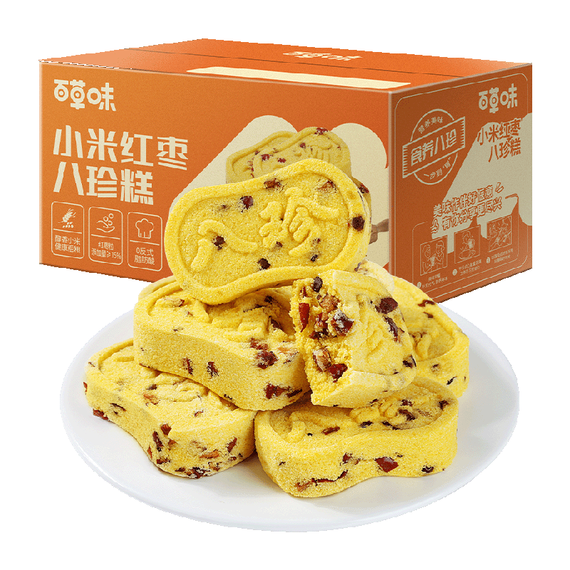 百草味小米红枣八珍糕软糯清香