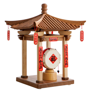 钟鼓亭榫卯积木中国古建筑玩具模型手工益智拼装斗拱积木生日礼物