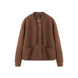 XWI欣未复古仿牛仔立领短款外套女秋季新款休闲风超好看夹克上衣