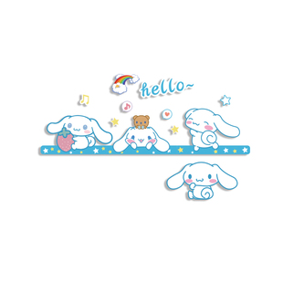 玉桂狗儿童房墙面装饰女孩生床头公主卧室房间三丽鸥卡通贴画布置