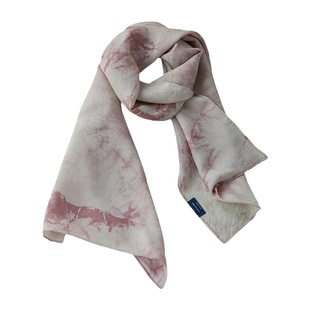 非遗扎染 | 树莓粉23姆米双面真丝丝巾高端围巾礼品盒薄款桑蚕丝