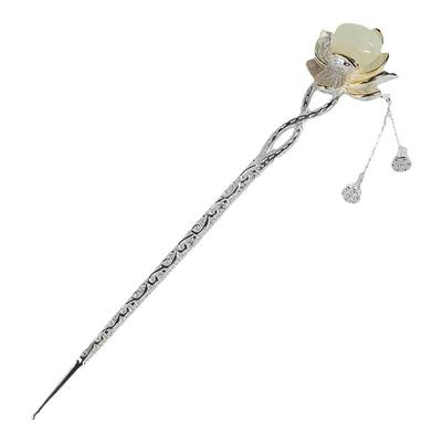 莲花发簪民族风女士盘头汉服旗袍