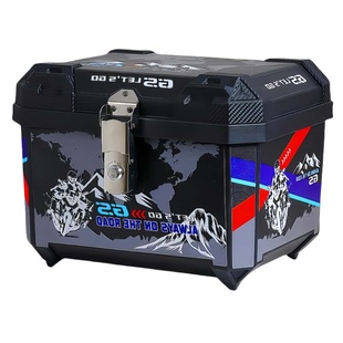 电动车后备箱踏板摩托车尾箱48L大容量外卖箱电瓶车储物箱工具箱