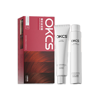 OKCS染发膏剂女纯黑茶色榛果亚麻灰棕伦敦奶咖男士专用在家自染