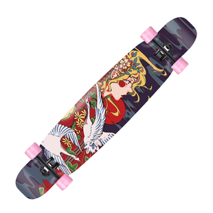 MK长板专业板滑板工厂直销初学者男女生成人儿童舞板新手刷街代步