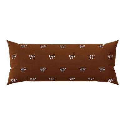 美拉德蝴蝶结少女心高级感午睡抱枕客厅沙发长条形靠枕套床上睡觉