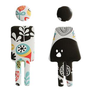 定制个性实心大理石标识牌商场咖啡厅洗手间门牌墙面指引导视牌厕所wc男女logo牌卫生间指示设计免钉易安装