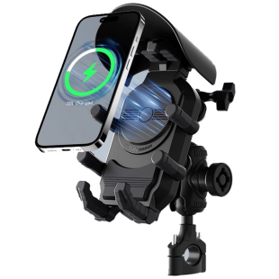 摩托车手机支架2025新款机车骑行减震电动车有线/无线充电导航架