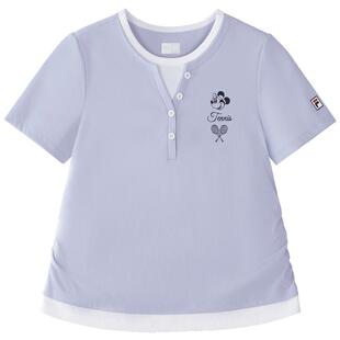 FILA斐乐迪士尼米奇合作系列童装短袖T恤2026年夏季新款女中大童