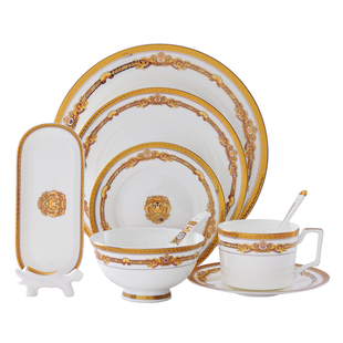 新款酒店餐具摆台套装欧式餐厅会所摆盘餐具十件套西餐牛排餐盘