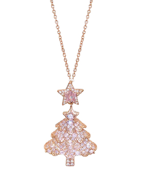 海蓝蓝圣诞树项链圣诞节礼物