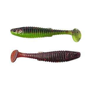 路亚浮水T尾螺纹波动鱼软饵铅头钩根钓缓沉卷尾翘嘴鲈鱼鳜鱼软虫